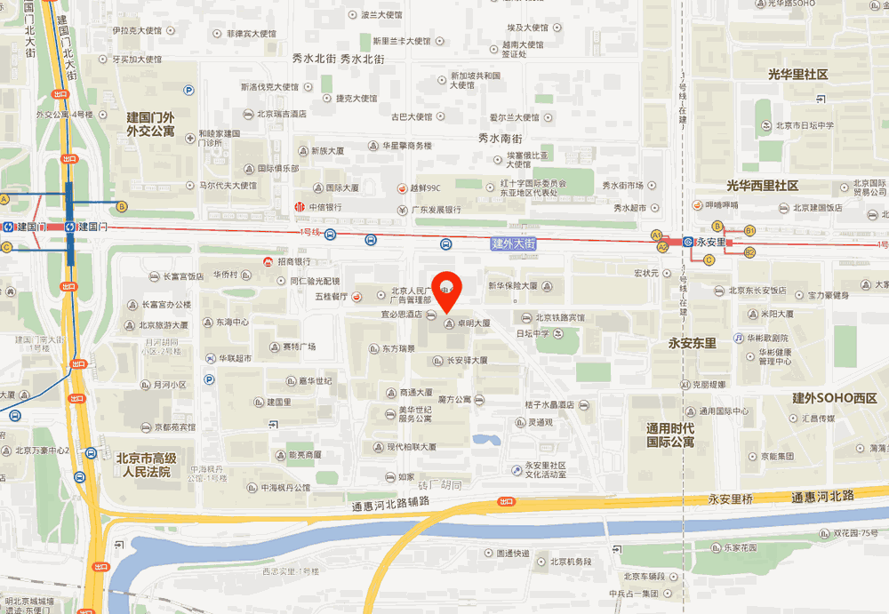 建国门6号位置地图